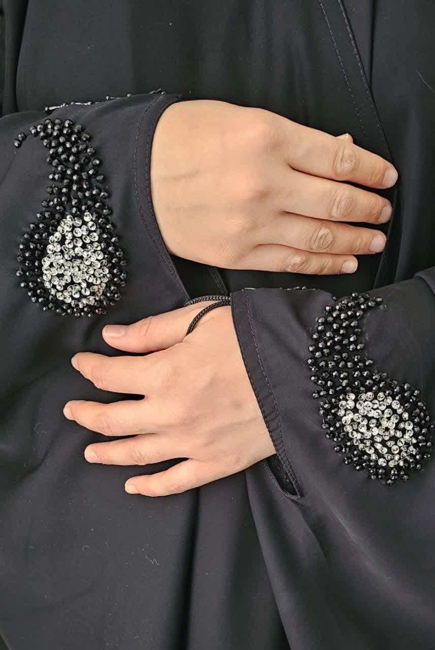 چادر مشکی عربی جواهردوزی طرح طهورا با ارسال رایگان (آماده سازی 7 روزه)