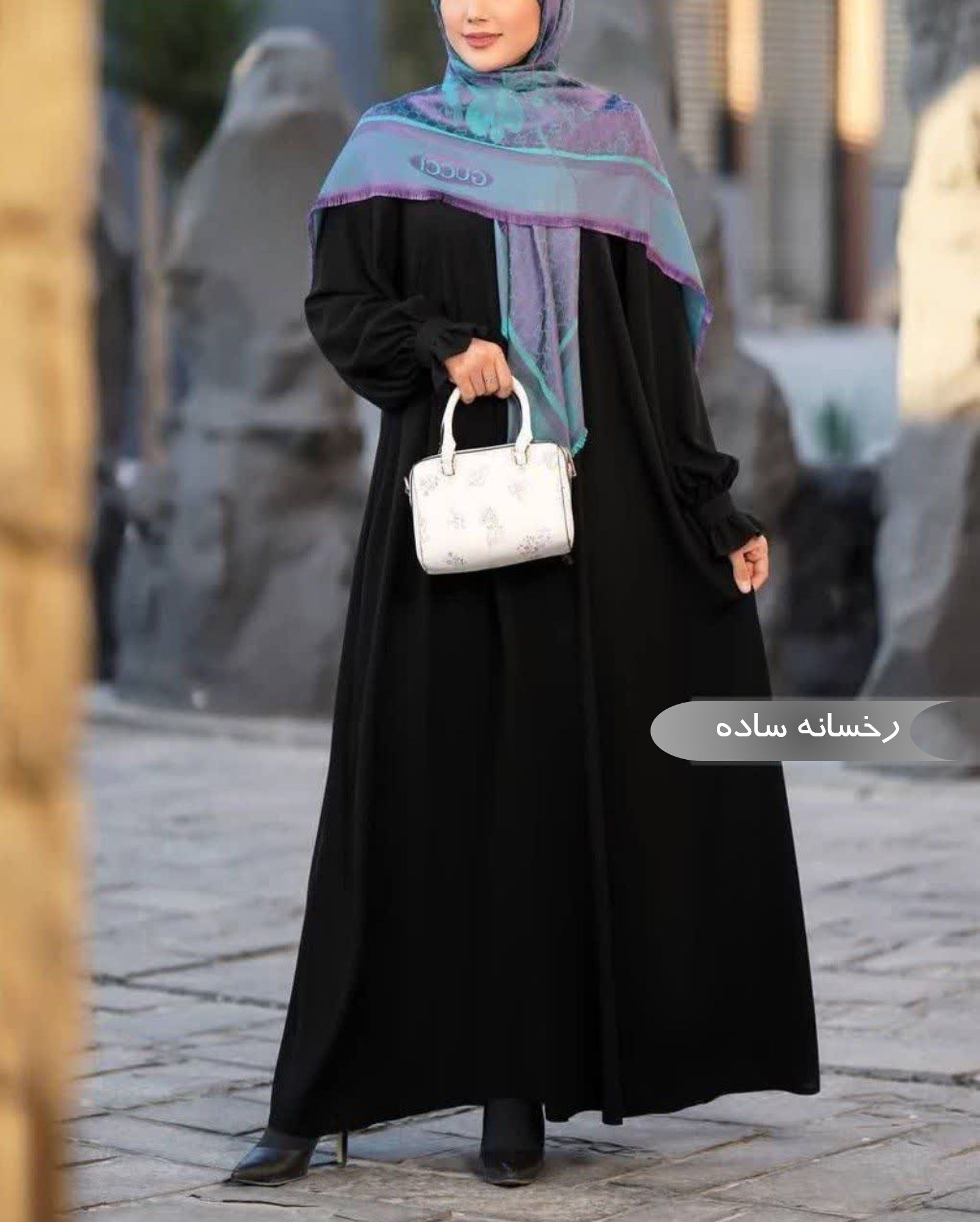  مانتو عبایی زنانه مجلسی طرح رخسانه 