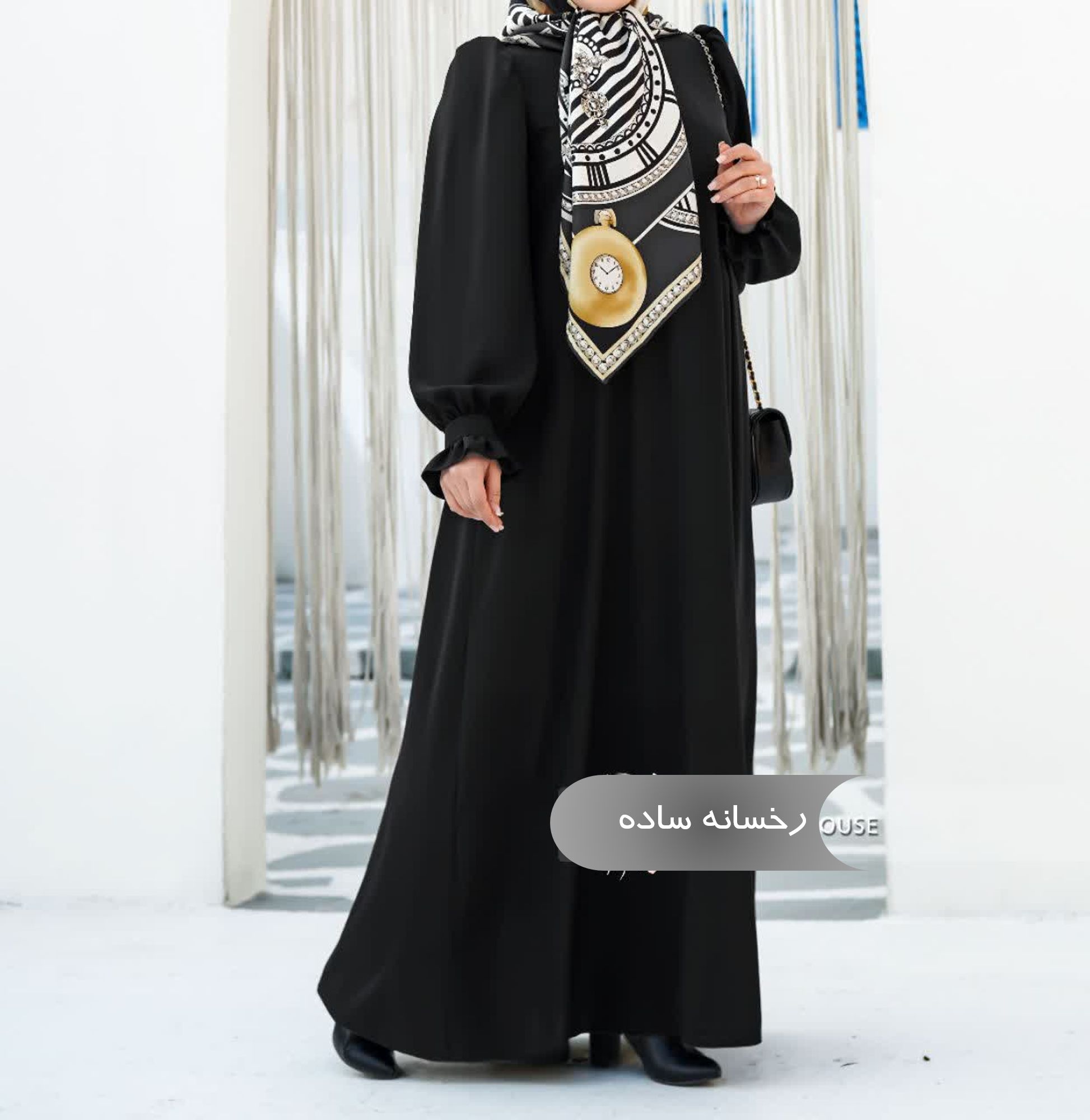 مانتو عبایی زنانه رخسانه ساده مشکی ارسال رایگان مزون دوز و مجلسی بلند و مشکی آماده سازی 7 روزه