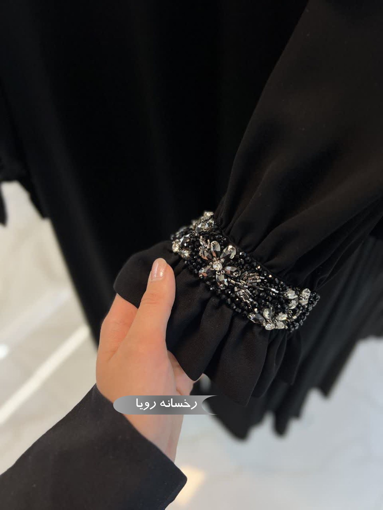  مانتو عبایی زنانه مجلسی طرح رخسانه رویا