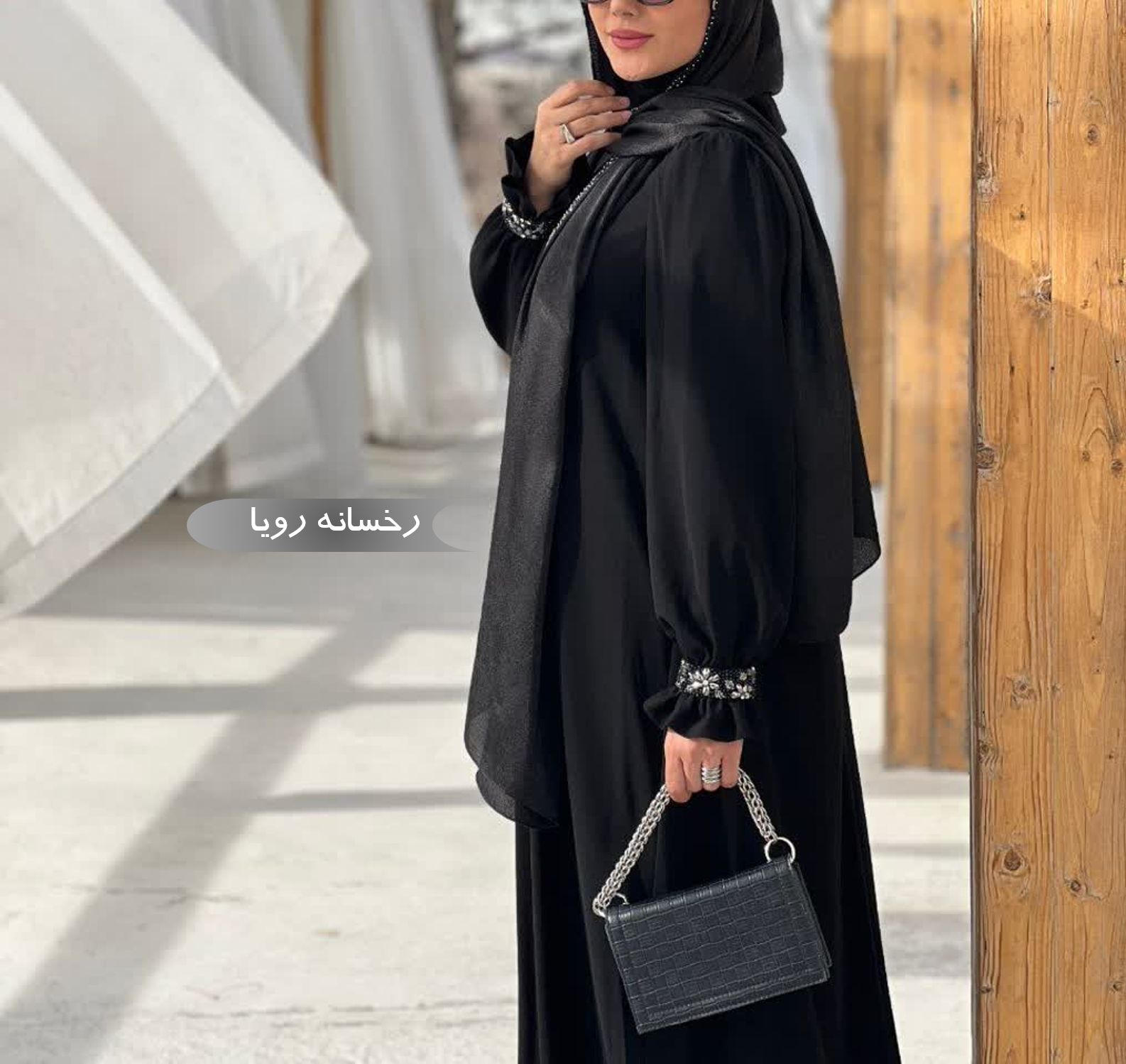   مانتو عبایی زنانه مجلسی طرح رخسانه رویا