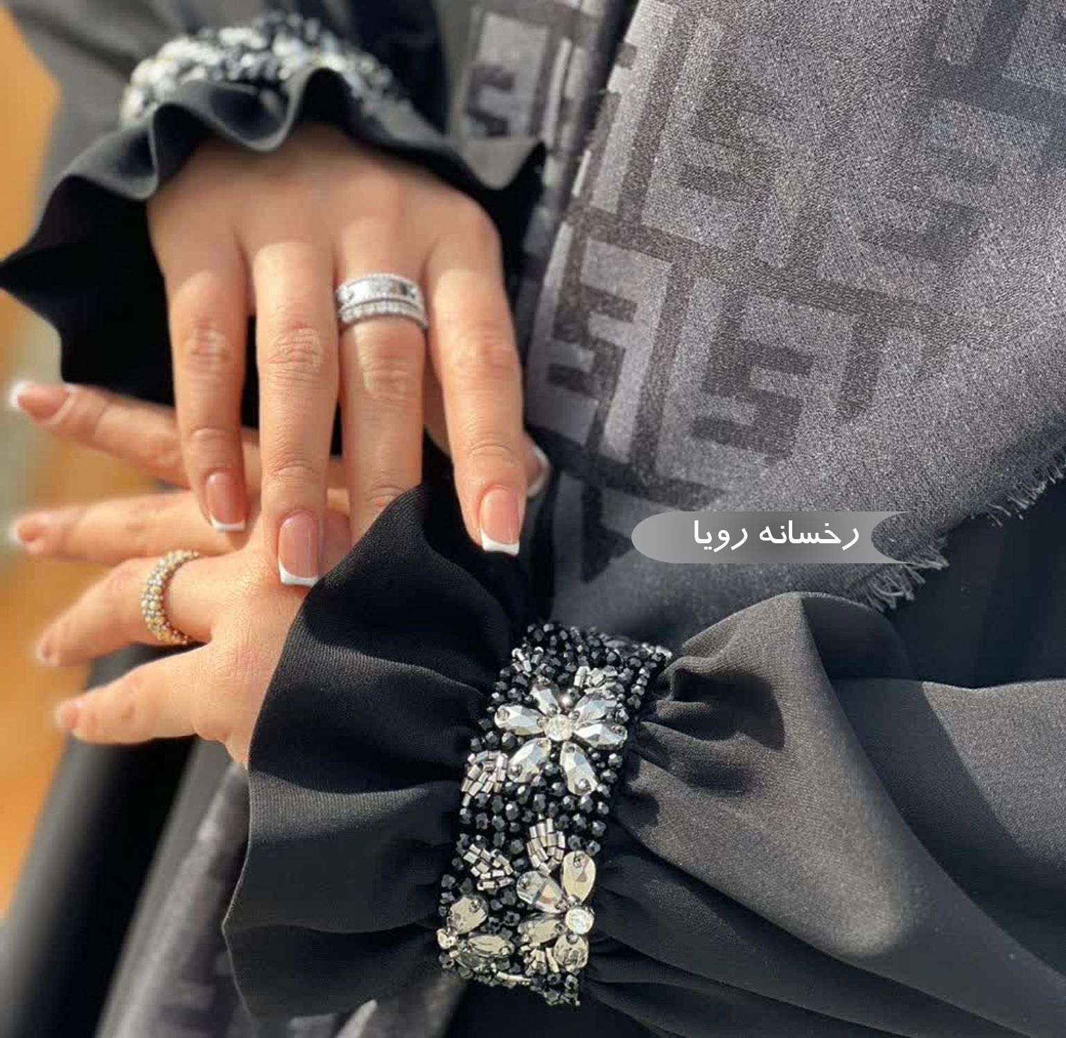   مانتو عبایی زنانه مجلسی طرح رخسانه رویا
