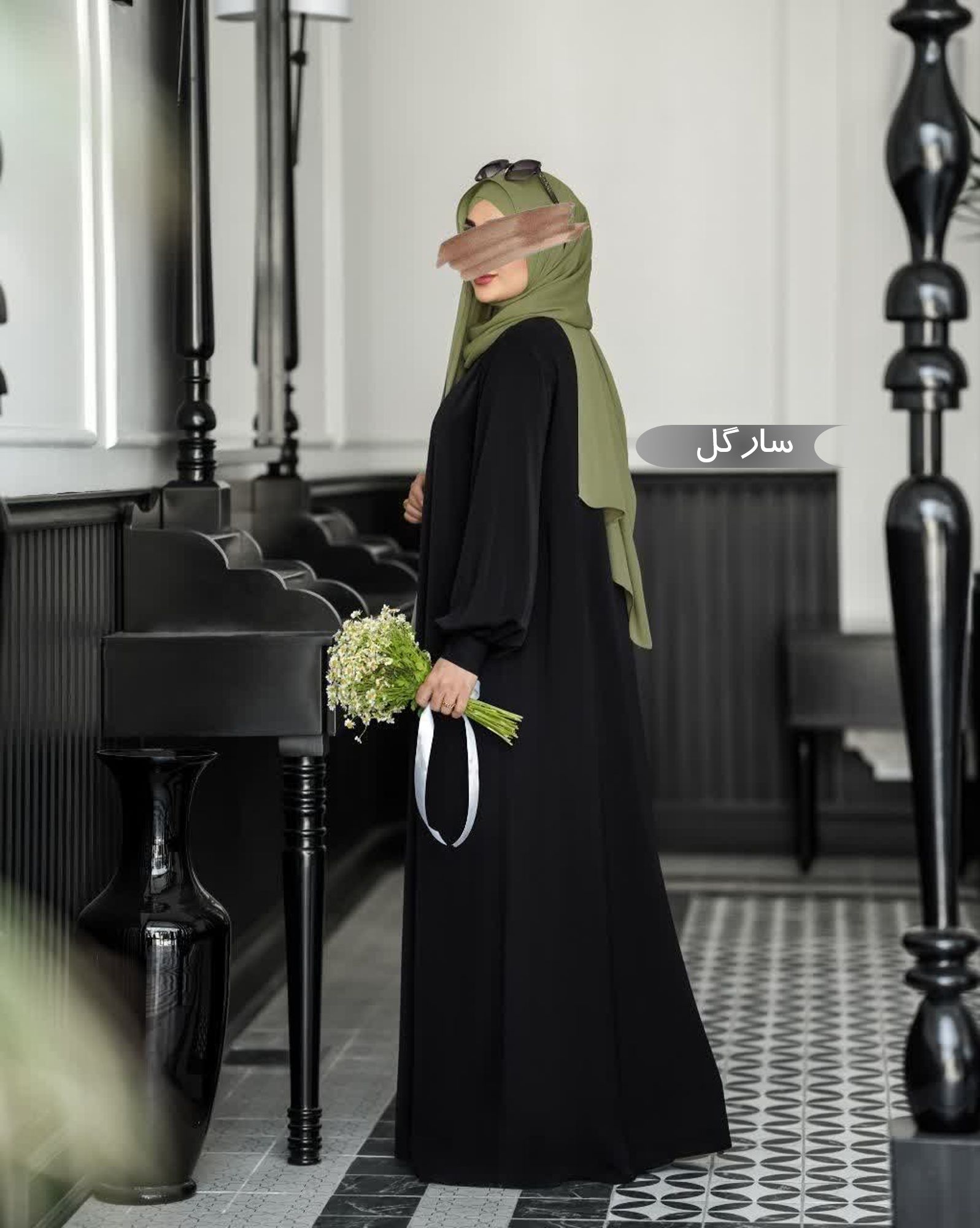   مانتو عبایی زنانه مجلسی طرح سارگل