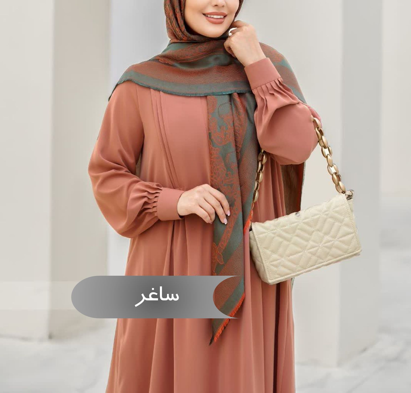  مانتو عبایی زنانه مجلسی طرح ساغر