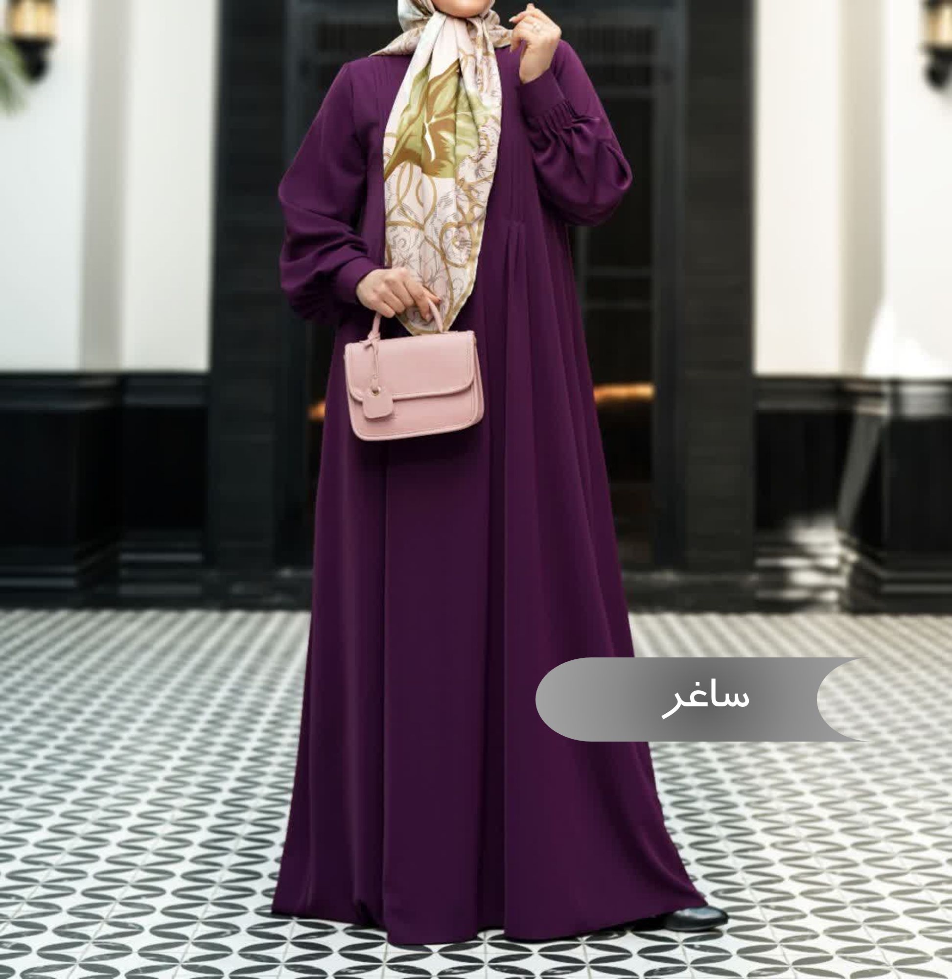  مانتو عبایی زنانه مجلسی طرح ساغر