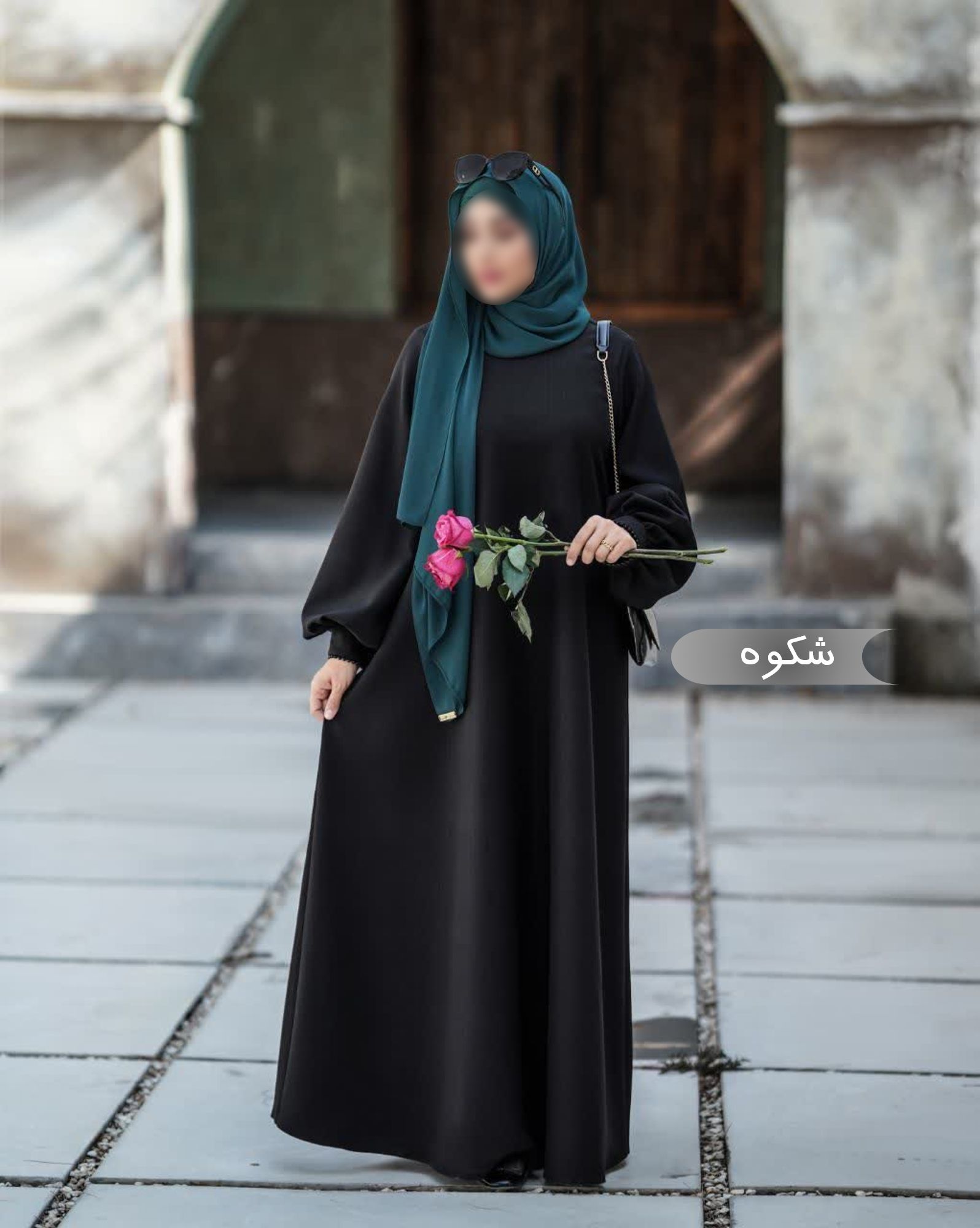  مانتو عبایی زنانه مجلسی طرح شکوه