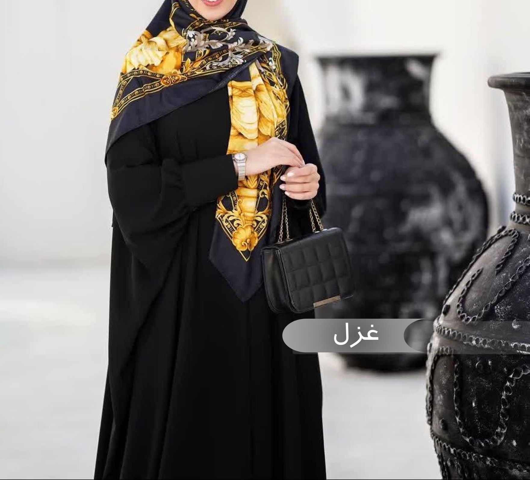  مانتو عبایی زنانه مجلسی طرح غزل