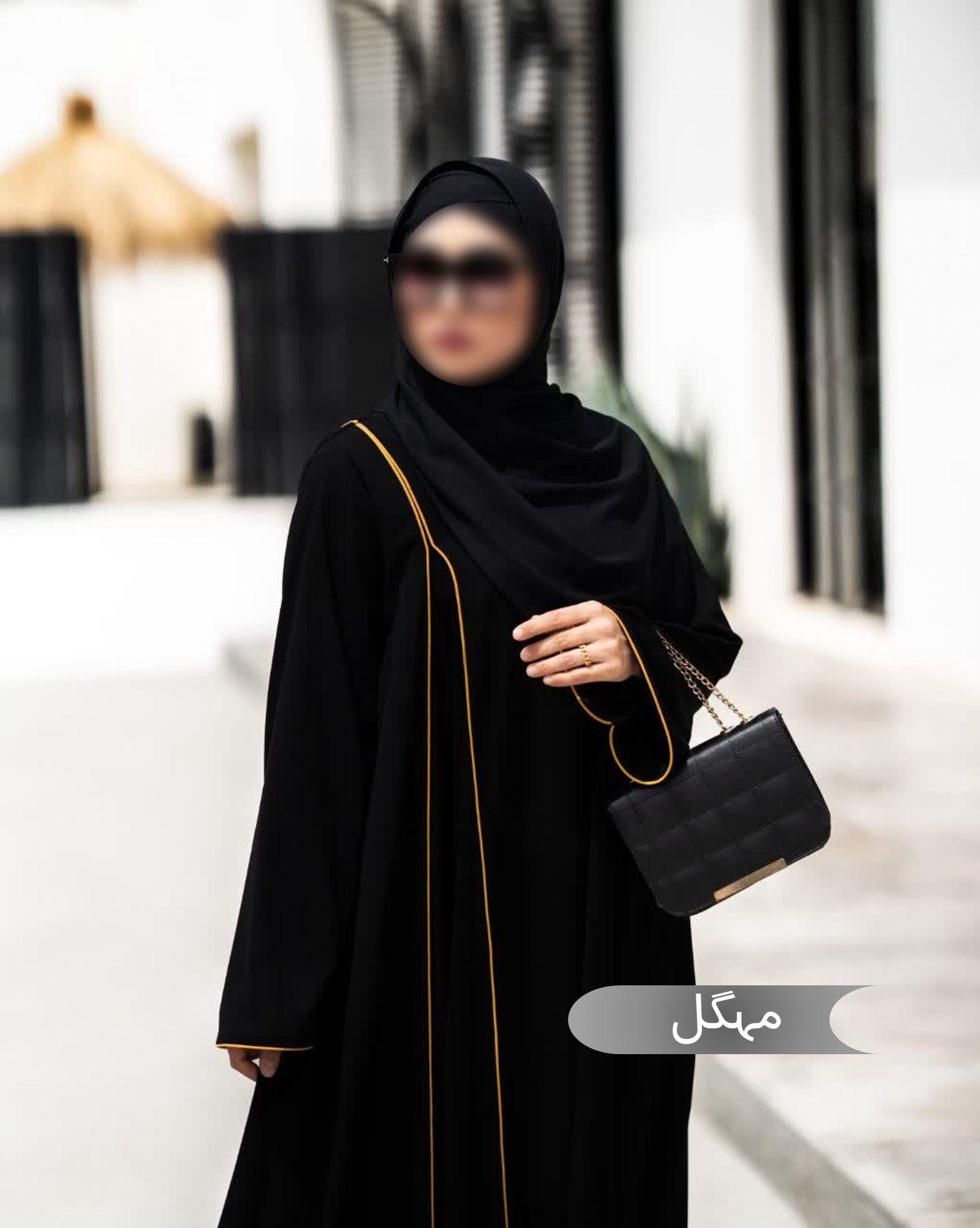  مانتو عبایی زنانه مجلسی طرح مهگل