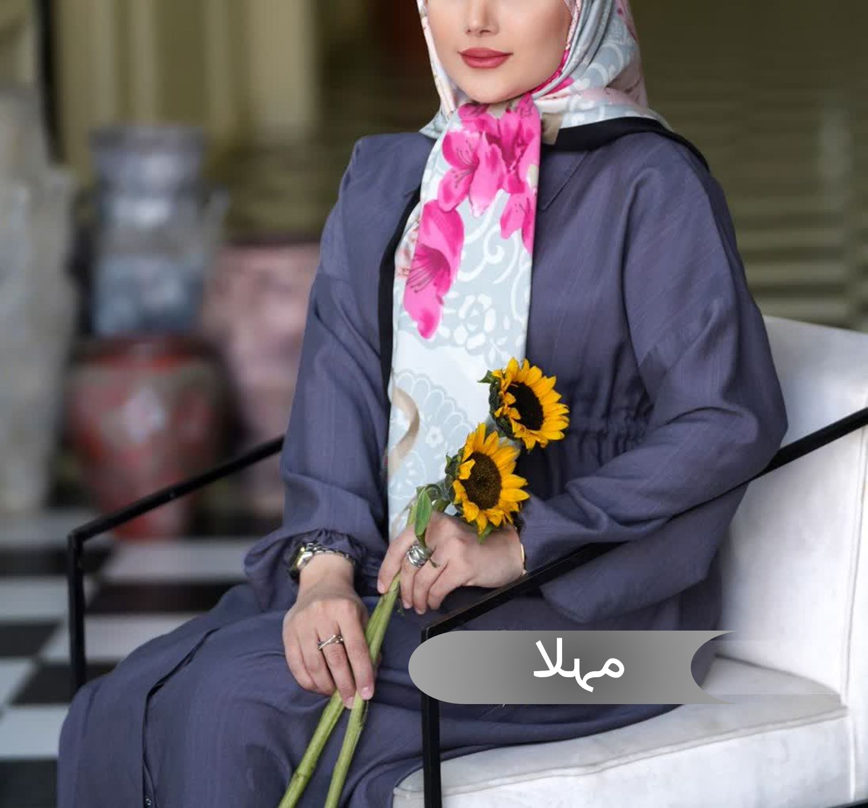  مانتو عبایی زنانه مجلسی طرح مهلا
