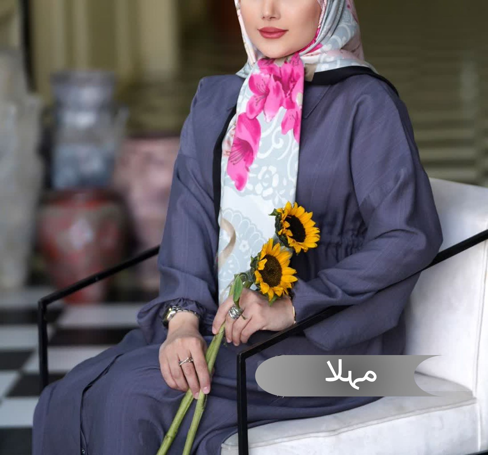  مانتو عبایی زنانه مجلسی طرح مهلا