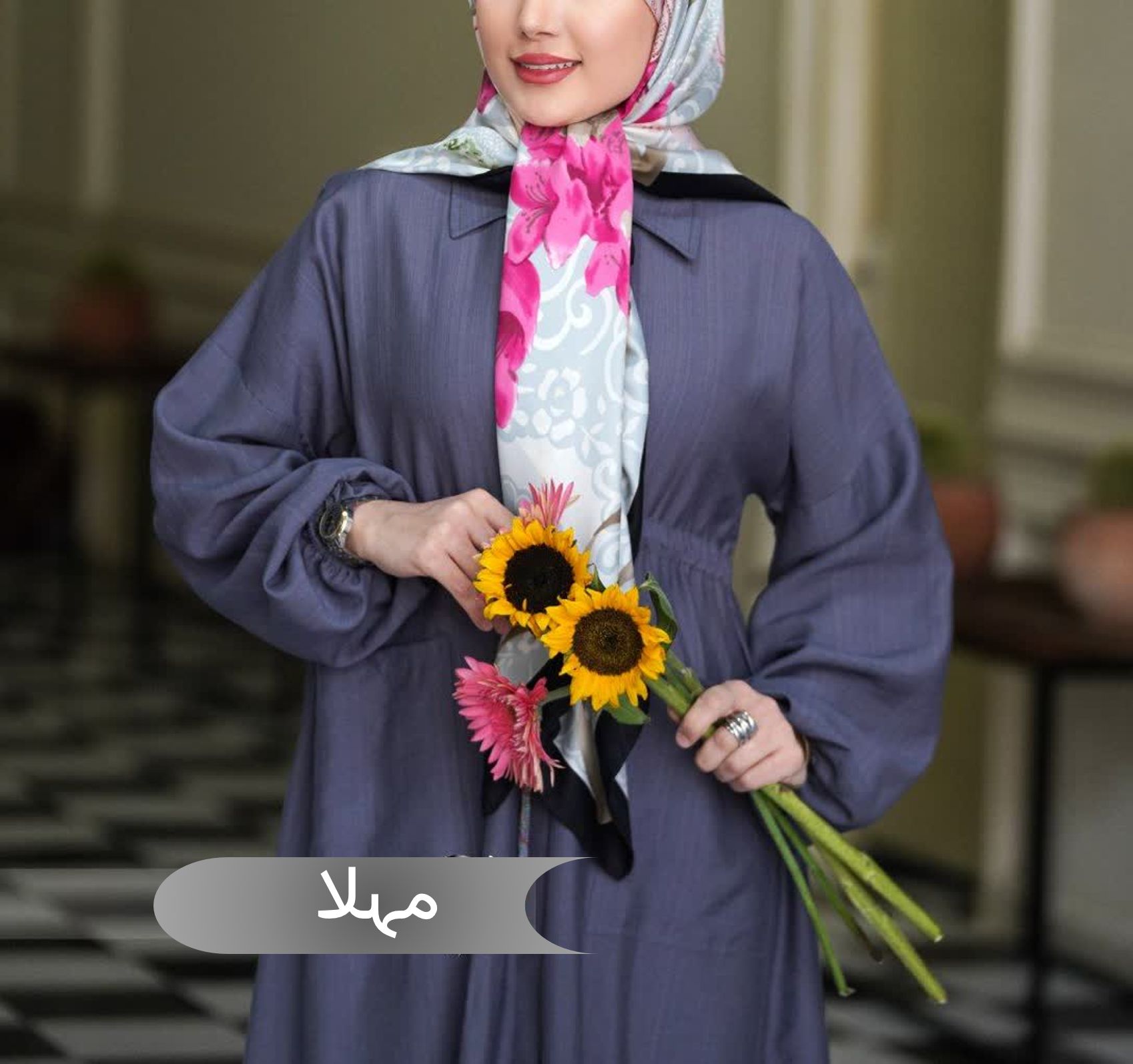  مانتو عبایی زنانه مجلسی طرح مهلا