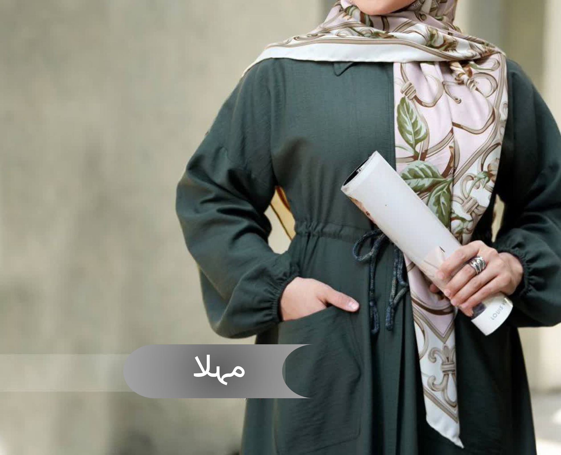 مانتو عبا زنانه مهلا مشکی شانتون درجه یک