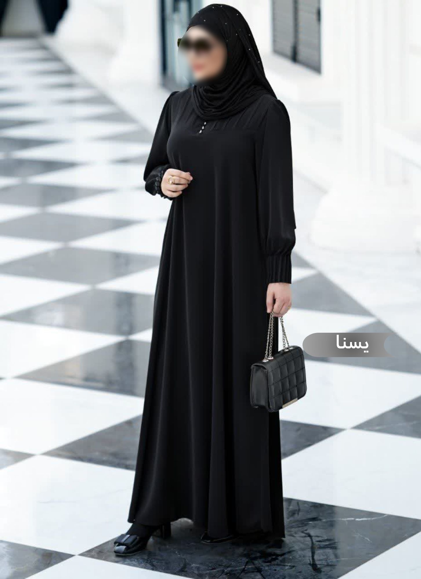 مانتو عبایی زنانه یسنا مشکی ارسال رایگان مزون دوز و مجلسی بلند و مشکی آماده سازی 7 روزه